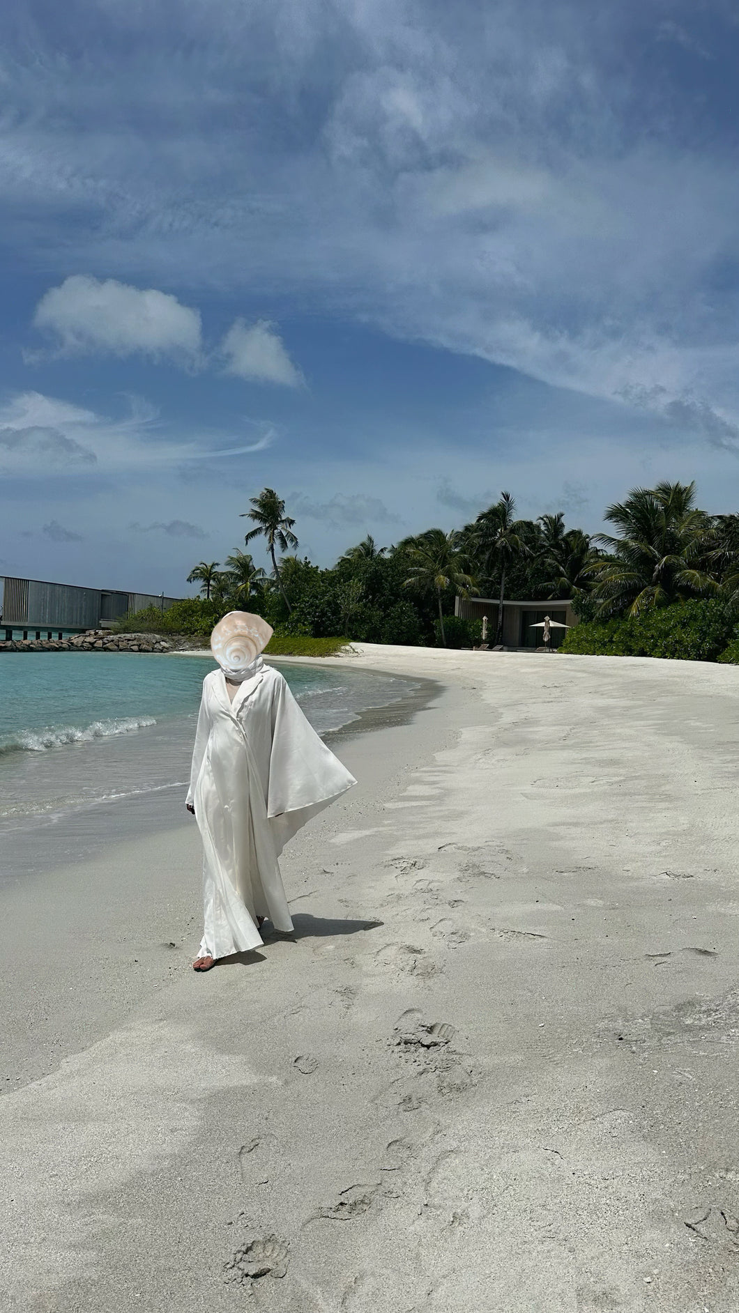 Blazer Shawl Kaftan White PRE ORDER 2-5DAYS