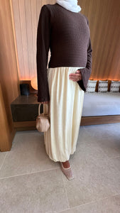 Brown Balloon Dress PRE ORDER 2-5 DAYS DELIVERY