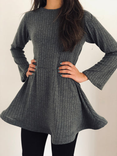 Grey Peplum